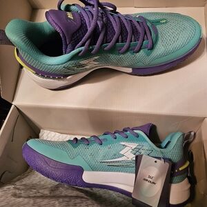 361 BIG3 V Light Up Teal and Purple Athletic Sneakers US 10